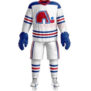 Uniformes de hockey sobre hielo con logotipo personalizado de alta calidad de LICRA/algodón, conjuntos de uniformes de hockey sobre hielo, ropa informal deportiva con nombre de equipo personalizado - Product Image 1