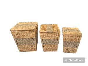 Organizador de Oficina de Mimbre Hecho a Mano Moderno Hien Luong HL01, Diseño Multifuncional de Tres Niveles para Baño, Cocina, Sala de Estar - Product Image 3