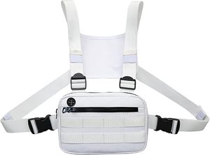 <b>White</b> Unisex Tactical Fishing <b>Vest</b> With Zipper Closure And Adjustable Straps For Outdoor Use - Product Image 2
