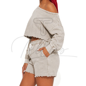 2024 Hot Sale Custom logo Sportswear Short Sweat Suit Women 2 Piece Shorts <b>Sets</b> for Women Jogger Jumper Women <b>Sets</b> - Product Image 4