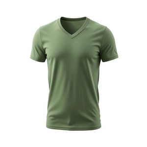 Camiseta de Hombre Talla Grande, Cuello en V, Cómoda, Corte Regular, Color Sólido, Personalizable, Transpirable y Moderna - Product Image 3