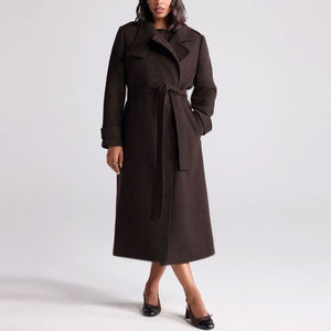 Abrigo Largo de Lana para Mujer, Tejido, Invierno, 100% Lana, Ecológico, Servicio OEM, Alta Calidad - Product Image 6