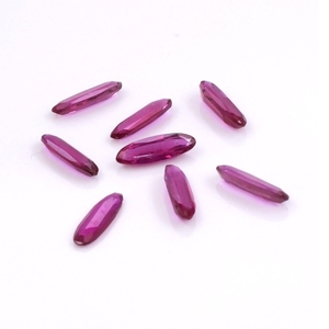 Rubis naturels de Bangkok, ovales longs calibrés 10x4,5 mm, pierres précieuses de rubis naturelles facettées pour la fabrication de bijoux, prêtes à l'emploi - Product Image 4