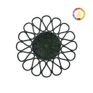 Rattan Placemat | Natural Wicker | Hand Braided Non-Slip | Dining <b>Table</b> Mat | Bulk Export Supplier - Product Image 1