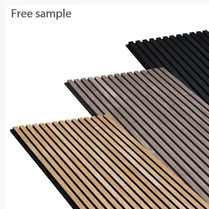 Custom Sound Proof Akupanel Veneer Slats Wooden Slatted Oak Acoustic Wall Panels Akustik Panel