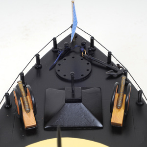 B199 - Maquette de navire de la guerre civile USS Monitor, modèle artisanal en bois, décoration nautique, cadeau de Noël pour collectionneur maritime, 62Lx19Wx22H cm - Product Image 4
