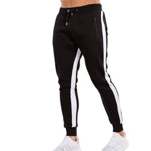 Pantalon de survêtement de gym élastique à taille haute pour hommes pantalon de jogging en coton pour l'entraînement pantalon de survêtement foncé à la mode pour le travail musculaire teint uni - Product Image 1