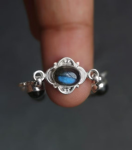 Natural Labradorite 925 Sterling Silver Adjustable <b>Bracelet</b> Handmade Gemstone Jewelry Elegant Designer <b>Boho</b> <b>Bracelet</b> for Women - Product Image 4
