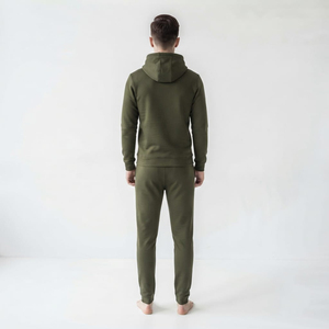Ensemble de survêtement homme personnalisé coupe ajustée, vêtements de sport, tenue de gym, ensemble de survêtement tendance vert olive, survêtement deux pièces - Product Image 6