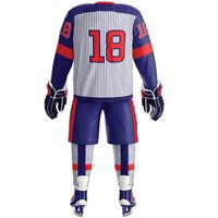 Ensemble d'uniformes de hockey sur glace personnalisés en gros : Maillot, short, tenue d'équipe, chemise de sport à manches longues, vêtements d'entraînement, vêtements de performance