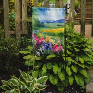 Massachusetts Mayflowers Watercolor <b>Garden</b> <b>Flag</b> Multicolor Patio Artwork for Mailbox Yard Decor <b>Flag</b> Banner for Flower Beds - Product Image 2