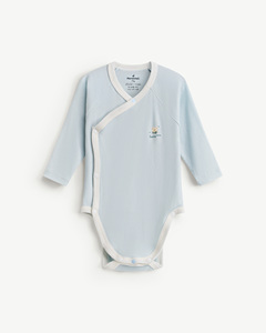 Body de Manga Larga con Botones a Presión para Bebé Recién Nacido, en Tejido Rib de Lyocell y Spandex, ODM Vietnam - Product Image 1