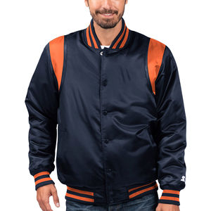 Blouson Bomber Homme Noir et Jaune, Coupe Droite, Col Rabattu, Fermeture Boutonnée, Matière Polyester, Décontracté, Hiver - Product Image 5