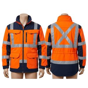 Chaqueta Softshell de Trabajo para Hombre, 320 GSM, Poliéster y Spandex, Diseño de Paneles en Verde, Gris y Azul Marino, Logotipo Personalizado con Bordado e Impresión - Product Image 2
