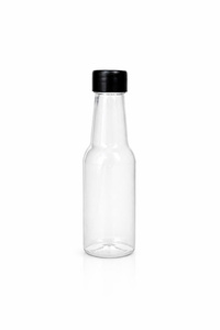 60ml Clear PET Plastic Bottle with Black Screw Cap - Product Image 1