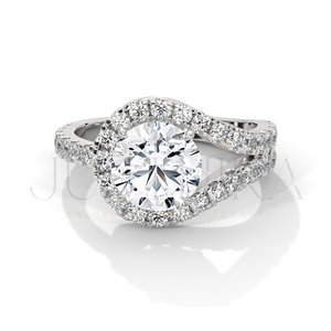 Elegant Design 14k Rose Gold Engagement Ring Classic Proposal Ring With Round Cut Moissanite Diamond <b>Wedding</b> Jewelry Gift - Product Image 1