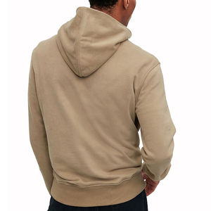 Sweat à capuche décontracté en molleton de coton personnalisé pour homme, coupe oversize, coupe-vent, avec logo imprimé sur mesure - Product Image 4