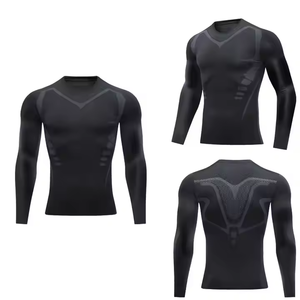 Camisetas Deportivas de Manga Larga para Hombre, Transpirables, con Protección UV, de Spandex/Algodón, Ajustadas, de Alta Venta - Product Image 6