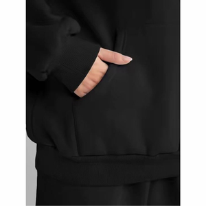 Conjunto Deportivo para Mujer, Sudadera con Capucha, Pantalones Deportivos, Conjunto de Dos Piezas con Logotipo Personalizado, Manga Larga, Ropa Deportiva para Mujer - Product Image 2