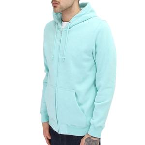 Sudadera con capucha con cremallera negra bordada con estampado personalizado 2025 para hombre, algodón pesado de invierno con impresión Digital sólida - Product Image 4