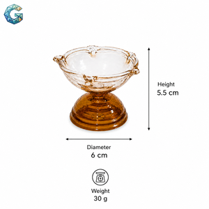 Cuenco de Cristal Ámbar Hecho a Mano para Adoración, Vajilla Moderna para Cocina, Promocional para el Hogar - Product Image 1