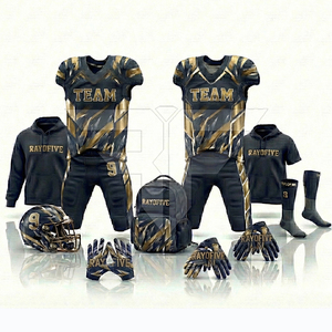 ชุดอเมริกันฟุตบอลสำหรับผู้ชายรุ่นใหม่ Combo-100% โพลีเอสเตอร์ ระบายอากาศได้ดี ซับเหงื่อ ป้องกันแบคทีเรีย ปรับแต่งได้ - Product Image 1