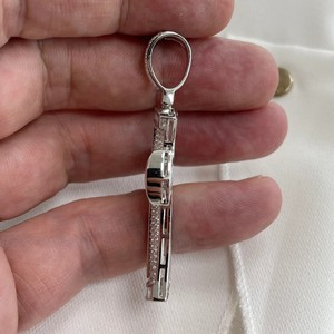 Pendentifs et breloques hip-hop en diamant VVS, en argent sterling S925, pendentif croix en diamant certifié IGI, taille baguette, bijoux religieux - Product Image 5