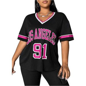 Haut de sport respirant en coton pour femme, manches courtes, coupe ample confortable, tissu jersey uni teint - Product Image 1