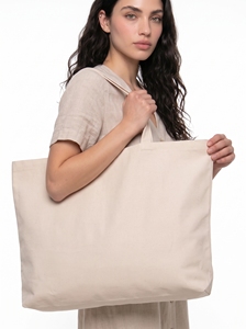 EcoFriendly Cotton <b>Canvas</b> Tote <b>Bag</b> <b>Large</b> Size Hand Length Handle Shopping <b>Bag</b> Daily Use - Product Image 3