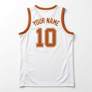 Artículo en Tendencia 2026: Conjunto de Uniforme de Baloncesto Personalizado para Mujer, Blanco y Naranja, Manga Corta, Cuello en V, Estampado - Product Image 4