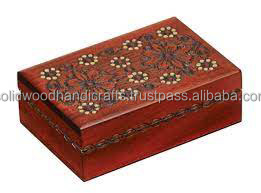 Caja de almacenamiento de joyería de madera personalizada cajas de madera tallada caja de baratija hecha a mano a precio mayorista - Product Image 1