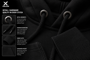 X Sports <b>City</b> <b>Men</b> Street Wear Pullover <b>Hoodies</b> Hooded Premium Cotton Polyester Blend Customized Plain Colors Hot Sale Fashion - Product Image 3