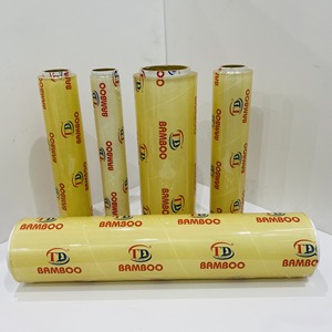 Eco-friendly Ready to Ship Manufacturer Food Fresh Keeping Packing PVC Cling Film Stretch <b>Wrap</b> Food Grade Jumbo <b>Roll</b> width 30cm - Product Image 4