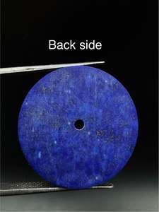 Esfera de Reloj de Lapislázuli Natural y Pirita, Corte Plano, Estilo Clásico, Elegante, Vintage y de Lujo, Tamaño 24.50mm, Grosor 1.50mm, Gemas K - Product Image 2