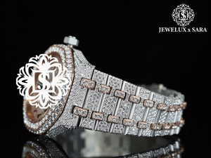 Reloj de Diamantes con Incrustaciones Completas de Acero Inoxidable de Primera Calidad, Estilo Hip Hop, para Moda y Fiestas, para Suministro al por Mayor - Product Image 4