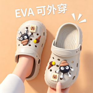 รองเท้าแตะเด็ก EVA สีชมพู ลายการ์ตูน ปิดนิ้วเท้า กันลื่น ใส่สบาย เหมาะสำหรับฤดูร้อน ใช้ในห้องน้ำหรือกลางแจ้ง - Product Image 6