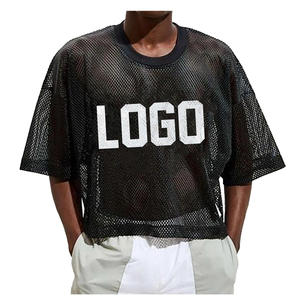 T-shirt surdimensionné en maille verte à manches courtes unisexe style streetwear respirant col rond coupe classique 100% coton écologique 200 GSM - Product Image 4