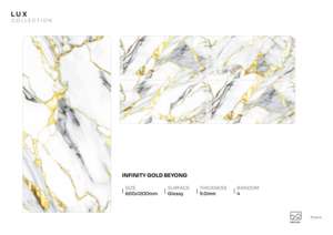 Panneau en porcelaine brillant Radiance Elite 600x1200mm 60x120cm 24x48 pouces, carrelage décoratif pour sol - Product Image 5