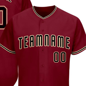 Maillot de baseball personnalisé par sublimation OEM, 100 % polyester, décontracté, avec boutons sur le devant, nom et numéro de l'équipe, vêtements de sport - Product Image 2