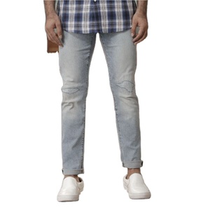 Jeans en denim personnalisés pour hommes, vente en gros, imprimés, coton, élasthanne, qualité export. - Product Image 2