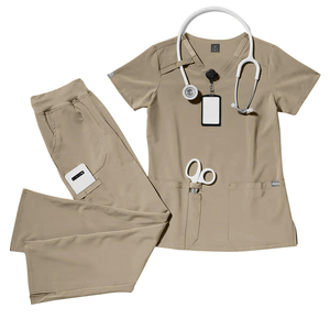 Conjunto de Uniforme Médico para Mujer, de Algodón y Poliéster, con Bolsillos y Porta Estetoscopio - Product Image 4