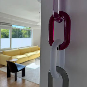 Chaîne de séparation de pièce suspendue en acrylique et résine colorée, rideau en chaîne plastique pour fenêtre, porte, cloison, espace mural intérieur - Product Image 1