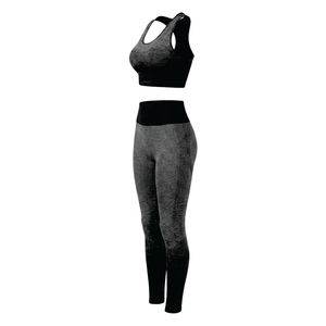 Conjunto de Yoga de 2 Piezas para Mujer, de Alta Calidad, con Logotipo Frontal, Transpirable, de Secado Rápido, Spandex/Poliéster, Ropa Deportiva para Gimnasio y Entrenamiento - Product Image 2