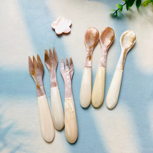 Cuillère en nacre faite à la main, coquillage naturel, vaisselle jetable écologique pour la restauration - Product Image 6