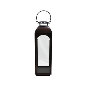 Ensemble moderne de 3 lanternes en acier inoxydable et verre biseauté de 5 mm avec finition bronze, idéal pour les mariages et Noël - Product Image 3