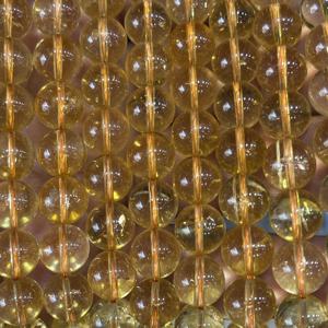 Perles de citrine naturelle de 8 mm, jaunes, lisses et polies, éco-responsables, pour la création de bijoux DIY, fourniture directe usine - Product Image 2