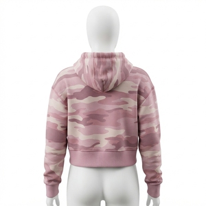 Womens Pink Camo <b>Crop</b> Hoodie Winter Clothes For Women Custom Hoodies <b>Zip</b> <b>Up</b> Hoodie Womens Hoodie Hoodies Women - Product Image 4