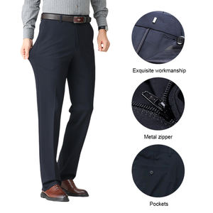 Pantalones de Traje Formales y Casuales para Hombre, Estilo Británico, Corte Slim, Algodón de Alta Calidad, Spandex, Poliéster, Transpirables, Cintura Personalizada - Product Image 3