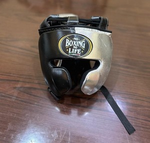 No Boxing No Life, protège-tête de boxe professionnel intégral, rembourré, protection des joues et du menton, équipement d'entraînement, ajustement en cuir réglable - Product Image 6