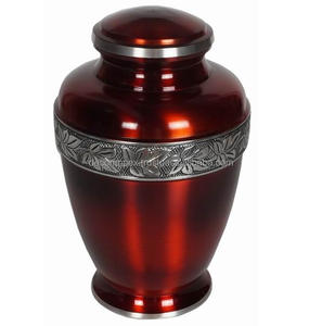 Urna de cremación de gran venta con un diseño floral rosa y dorado. Es un tipo de urna funeraria decorativa para guardar cenizas humanas. - Product Image 5